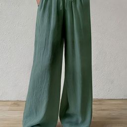 Visit Wear Women Loose Fit High-Rise Trousers-image-89