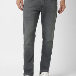 Peter England Casuals Men Solid Tapered Fit Mid-Rise Light Fade Jeans-picture-16