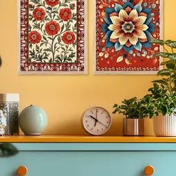 Kotart Brown & Red 2 Piece Wood Floral and Botanical Wall Paintings-image-87