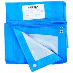 Mipatex 30ftx24ft 150 GSM HDPE Waterproof Tarpaulin Sheet Blue/Silver-picture-33