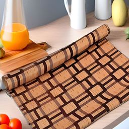 Aura Brown & Beige Printed Water Resistant Shelf Liner Organiser-17