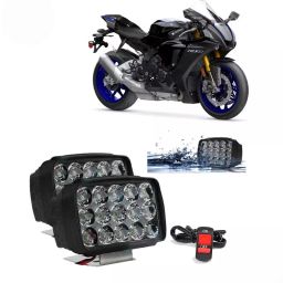 Cartronics 15  LED Fog Light With On/Off Switch for Yamaha YZF R1M Black(Set of 2 Pcs)-19