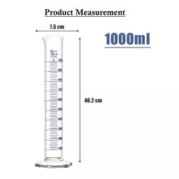 Glassco GC-138.522.07A Measuring Cylinder with Hexagonal Base Class B 1000 ml image 4