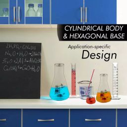 Glassco GC-138.522.01A Measuring Cylinder with Hexagonal Base Class B 10 ml (Pack of 2 Pcs) image 3