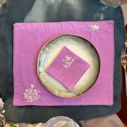 Inara 2-Pcs Lavender-Coloured & White Embroidered Table Placemats-image-57