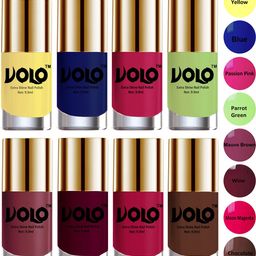 VOLO Set Of 8 Extra Shine Nail Polish- 9.9ml Each- Combo-No-44-47