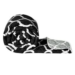 Divine Casa Ultra Soft Microfiber Polyester Reversible Single Comforter Abstract Print - Black Grey-10