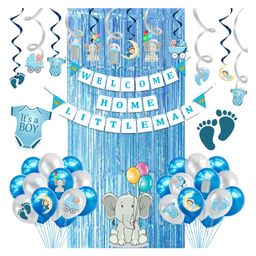 Party Propz Baby Boy Welcome Home Decoration Kit Blue - Pack of 46-image-41