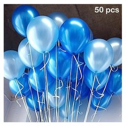 Balloon Junction Metallic Balloons Pack of 50 - Dark Blue & Light Blue-image-94
