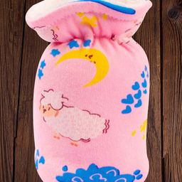 Mittenbooty Baby Bottle Cover Large Sheep Print - Pink-19