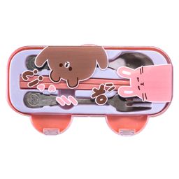 Adore Advanced Pokey Cutlery Kit with Storage Case - Cat Pink-picture-25