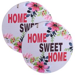 Kuber Industries Wall Hanging QuotesMdf Wooden Round Shaped"Home Sweet Home"Plates For Kids Bedroom,Hall Entrance,Office,Pack of 2,White,-picture-15