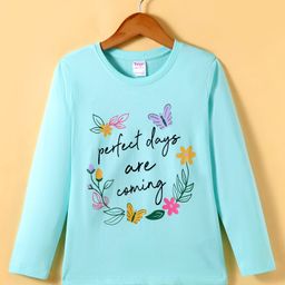 Tango Single Jersey Knit Full Sleeves T-Shirt With Text Print - Sea Green-image-96