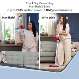 AGARO Regency Cordless Stick Vacuum Cleaner, Dry Vacuuming, 2 Suction Modes, 7 kPa Suction Power, Rechargeable and Detachable Battery, Deep Clean Carpet to Hard Floor image 2