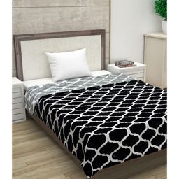 Divine Casa Ultra Soft Microfiber Polyester Reversible Single Comforter Abstract Print - Black Grey image 3