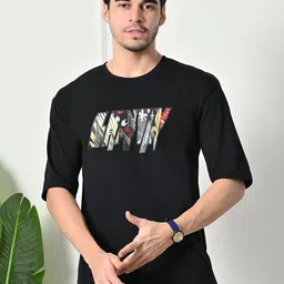 GLITO Adults Graphic Printed Round Neck Drop-Shoulder Pure Cotton Oversized Fit T-shirt-picture-24