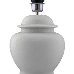 Homesake Ceramic Pot Shaped Table Lamp With Drum Shade LED Bulb - White image 4