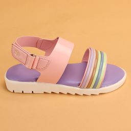 Babyoye Party Sandals with Velcro Closure - Purple image 4