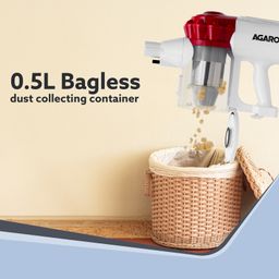 AGARO Regency Cordless Stick Vacuum Cleaner, Dry Vacuuming, 2 Suction Modes, 7 kPa Suction Power, Rechargeable and Detachable Battery, Deep Clean Carpet to Hard Floor image 5
