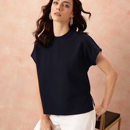 all about you Textured Extended Sleeves Top-image-11