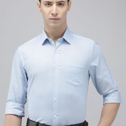 Arrow Manhattan Slim Fit Self Striped Pure Cotton Formal Shirt-picture-34