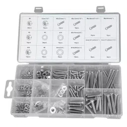 DURATOOL Nut & Bolt Set, Stainless Steel, 224Pcs, D01885-36