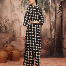 Sangria Printed Yoke Design Kurta with Palazzos image 2