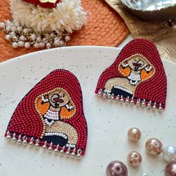 ISHKAARA Women Beaded Queen Contemporary Jhumkas Earrings-image-52