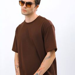 Jack Paris Men Solid Round Neck Relaxed Fit Cotton T-shirt-image-10
