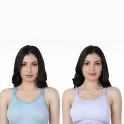 LADYLAND Set Of 2 Solid Non Padded Lycra Bra-31