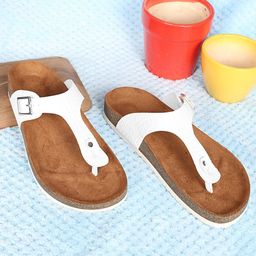 MOZAFIA Women T-Strap Flats with Buckles-11