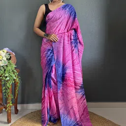 V3 FASHION STUDIO Abstract Printed Pure Chiffon Ready to Wear Jamdani Saree-image-90