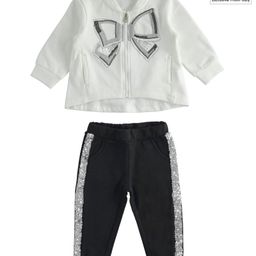 iDO Italy Full Sleeves Top and Lounge Pant Bow Print - Cream-image-17