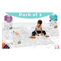 Gowoo Giant At the Mall Colouring Poster, Giant Princess Castle Colouring Poster and Giant Dragon Colouring Poster - Set of 3 Posters - Multicolor-8