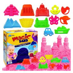 FunBlast Creative Sand for Kids with Moulds 800 g Sand & 12 Pcs Moulds - Pink-image-9