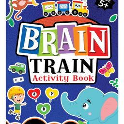 Brain Train Activity Book with Colouring Pages Mazes Puzzles & Word Searches Activities - English-1