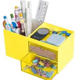 FunBlast Desk Organizer with Drawer Stationary Storage Stand - Yellow-picture-18