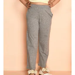 Kids Cave 100% Cotton Biowashed Solid Track Pant - Light Grey-picture-48