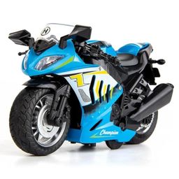PLUSPOINT Diecast Motorcycle Toy Bike Scale 1:12 Model,Pull Back Vehicles Alloy Simulation Superbike with Lights and Sound Also for Car Dashboard-16