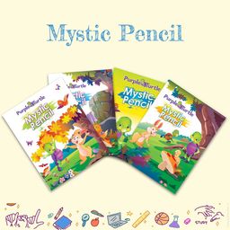 Purple Turtle Mystic Pencil Books (Set of 4) - Interactive Activity Books for Kids Ages 3-6-25