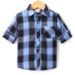 Rikidoos Full Sleeves Checked Shirt - Blue-image-63