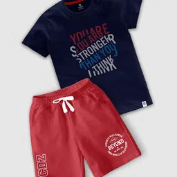 CODEZ Boys Printed T-shirt with Shorts-40