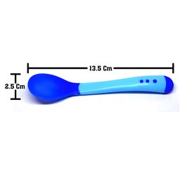 COZY VIBES Tip Heat Sensitive Silicone Spoons | Temperature Sensing Spoons | Baby Feeding Silicone Spoon Set- PACK OF 1- COLOR MAY VARY image 3