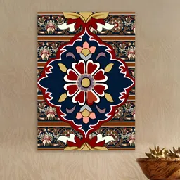 Art Street Blue & Maroon 1 Piece Canvas Floral and Botanical Wall Paintings-image-40
