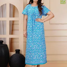 MAYA PRINT Printed Maxi Nightdress-image-70