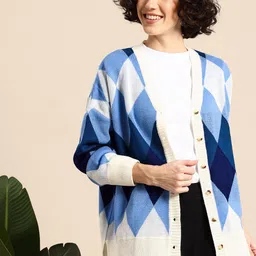 Mast & Harbour Self Design Acrylic Cardigan-image-71