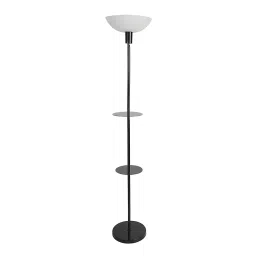 Sanded Edge Frappe Uplight Floor Lamp in Solid Wood & Washable Acrylic Shade Natural Wood for Home-picture-23