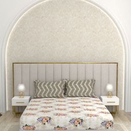 Pure Decor White & Purple Floral 220 TC Queen Bedsheet with 2 Pillow Covers-picture-49
