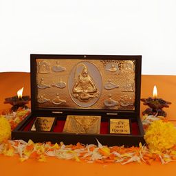 INTERNATIONAL GIFT Gold-Toned Lord Shiva Religious Idol Showpiece with Charan Paduka-image-85