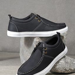 SERVER Men Solid Boat Shoes-image-77
